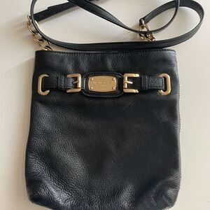 Michael Kors Black Crossbody Bag with Gold Hardware